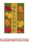 Welcome Fall Leaves House Flag