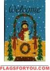 Gate Snowman House Flag