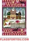 Winter Welcome House Flag