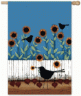 Crows in Garden-House Flag